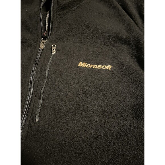 VINTAGE Y2K Microsoft Blackboard Suncruz Full Zip Fleece Vest LARGE Polartec VTG - Picture 1 of 8